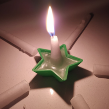 vela suporte gadget velas celebração estrelas fogo Natal 3d print model - Mito3D