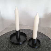 candle holder big small simple simplicism 3d print model - Mito3D