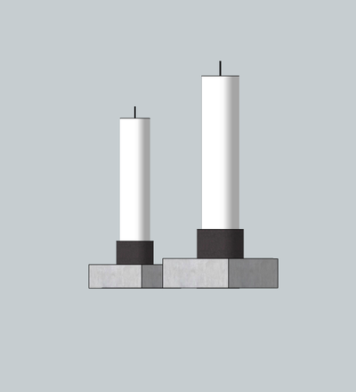 vela suporte castiçal arte titulares candelabro chama minimalismo 3d print model - Mito3D
