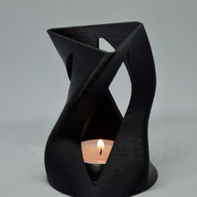 supporto di candela collezione design architettura moderna intrecciato arredamento casa candeliere 3d print model - Mito3D