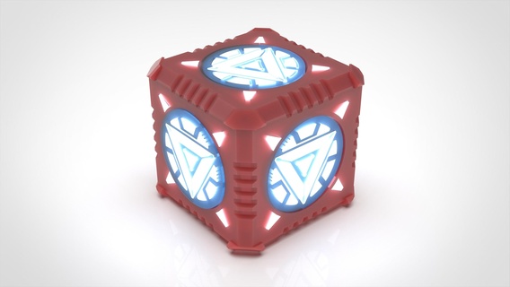 candle holder iron man cube arc reactor avengers marvel tech box container art toy chinese lantern lamp flashlight light luminary tesseract 3d print model - Mito3D