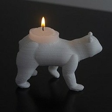 vela soporte momia oso velas hogar casa deco 3d print model - Mito3D