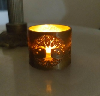 candle holder tree life night candle - candle holder  3d print model - Mito3D