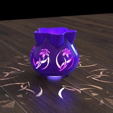 candle jar - tealight flowers 3d print model - Mito3D