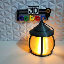 candle lantern crescent star glass decoration lamp ramadan decor 3d print model - Mito3D