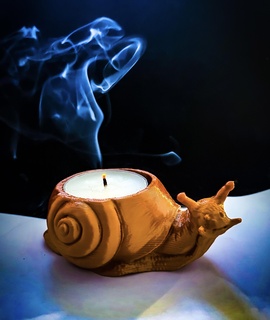 candle snail snail snail candle candle holder light fire flame light candle  3d print model - Mito3D