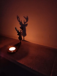 candleholder Home noël reindeer candle noel shadow chinese 3d print model - Mito3D