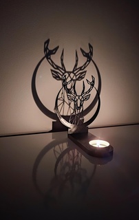 candlestick - cerf candle holder deer deer decoration trend candle holder chinese shadow interior decoration  3d print model - Mito3D