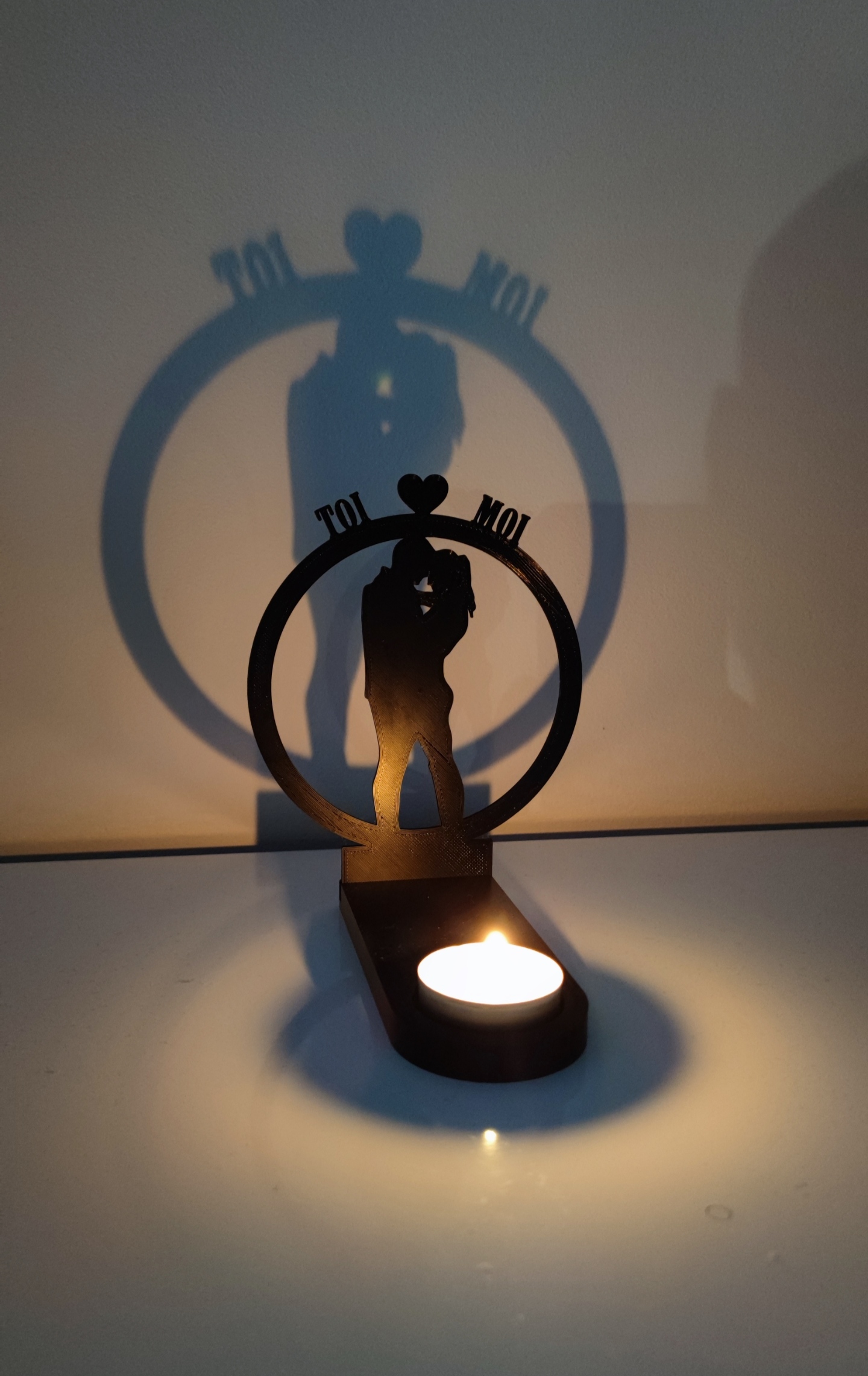 candlestick - couple candle holder love romantic chinese shadow saint valentine 3D print model - Mito3D