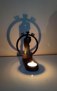 candeliere coppia candela titolare supporto amore romantico Cinese ombra santo San Valentino 3d print model - Mito3D