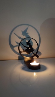 candlestick - sorci candle holder witch witch halloween party decoration chinese shadow shadow  3d print model - Mito3D