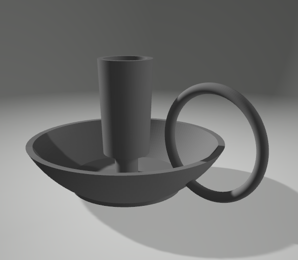 şamdan Kulp destek sömürge mum 3D print model - Mito3D