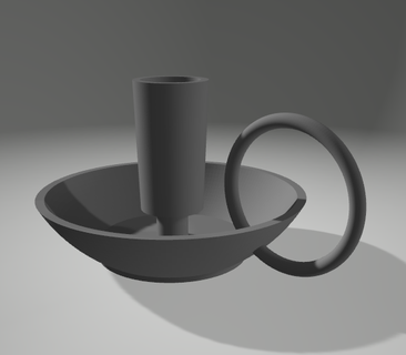 candlestick holder colonial candle 3d print model - Mito3D