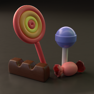 candy lollipop candy bar candy  3d print model - Mito3D