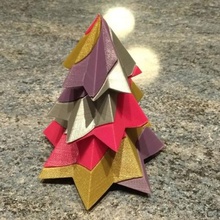 bastón de caramelo navidad árbol 4 colores, solo extrusor casa 3d print model - Mito3D