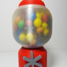 distributeur de bonbons 100 imprimée la maison l'organisation automatique pet feeder gumball 3d print model - Mito3D