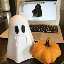 candy dispensing ghost gadget halloween dispenser spooky fall 3d print model - Mito3D