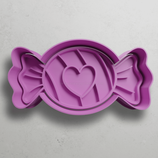 bonbons cœur doux coupeur tranchant l'amour 3D print model - Mito3D