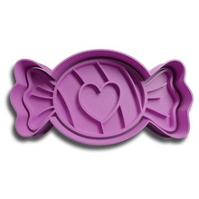 candy heart cookie cutter cutting valentine valentine's day 3d print model - Mito3D