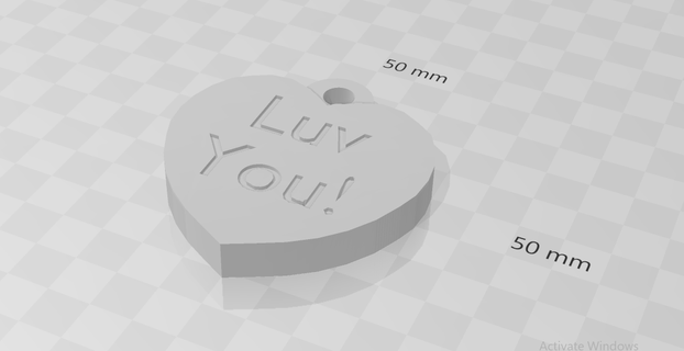 candy heart charm Jewelry earring necklace valentine february 3d print model - Mito3D