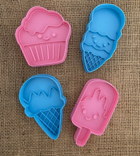 candy ice cream cupcake cookie cutter cutting cookies 3d print model - Mito3D