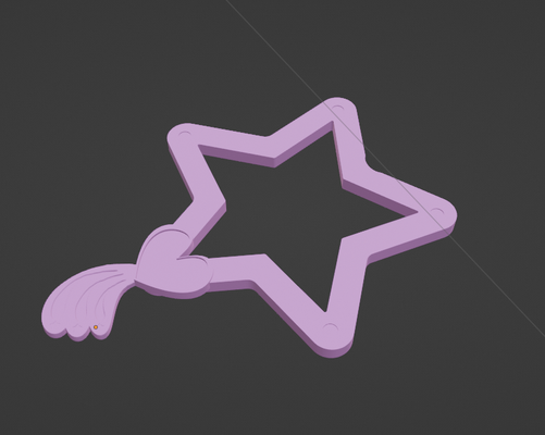 caramelo mami lumina estrella varita mágica 3d print model - Mito3D