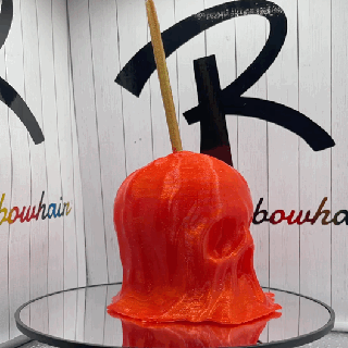 Süßigkeiten Schädel Apfel Halloween gruslig flexi geschmolzen Trick behandeln Lebensmittel Fälschung Grusel gruselig 3d print model - Mito3D