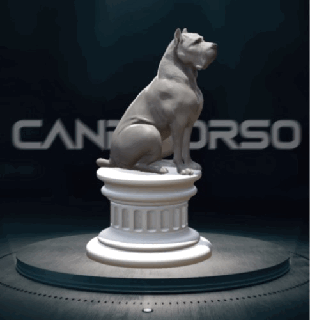 caña corso perro perros italiano mastín azul 3d print model - Mito3D