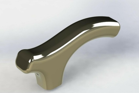 cane handle baton grip walking stick elder 3d print model - Mito3D