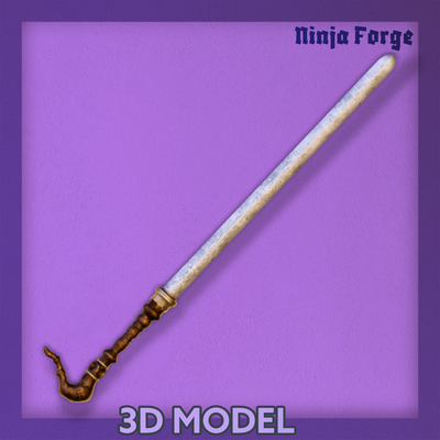 canne épée jeu sorcier magie personnel l'assistant mage main bague albinaurique pierre scintillante arme 3d print model - Mito3D