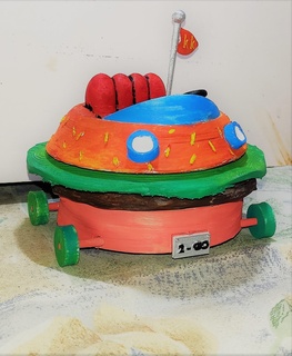 cangremovil prumo esponja brinquedo móvel carro Hamburger 3d print model - Mito3D