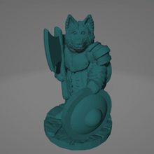 canid hatchetmaster game 28mm dnd dog wolf anthro furry warrior barbarian fighter pugmire tabaxi 3d print model - Mito3D