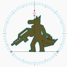 canid rifle case meeple game rpg werewolf flatmini k9 canine dogman wolfman dog 3d print model - Mito3D