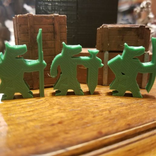 canid Soldaten meeples Spiel Spielzeug, Spiel-Zubehör Wölfe wolf Token token tabletop-Rollenspiel seine Figur Spiel-token dungeons dragons dnd 3D print model - Mito3D