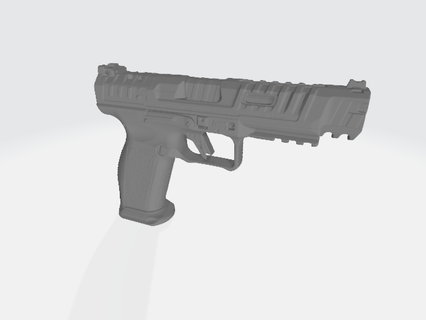 asesino sfx rival pistola molde completo moldura azul pistolas azules arma militar marcial letras armas juguete 3d print model - Mito3D