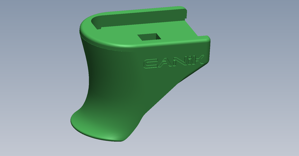 canik tp9 elite sc bumper grip curvo tp 9mm empunadure prolongador pistol print3d 3d print model - Mito3D