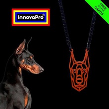 canine totem doberman great dane jewelry keychain key ring necklace pendant dog 3d print model - Mito3D