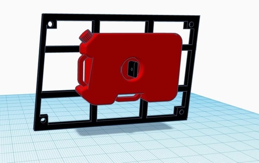 boîte l'essence fenêtre jeep cow boy 3d print model - Mito3D