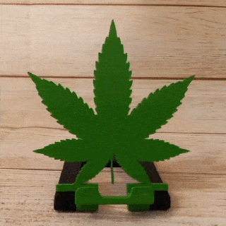 cannabis cell phone holder marijuana fumo tuxedo 3d print model - Mito3D