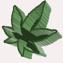 cannabis cookie cutter  cookie cutter cookies cannabis weed pot smoke munchies cooking 3d print model - Mito3D