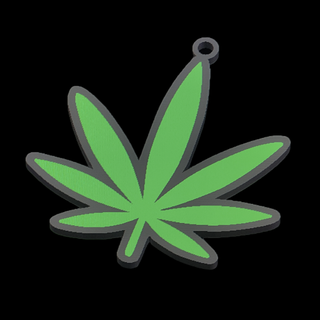 Cannabis Schlüsselringe 1 Schmuck Blume Gras Ohrringe Kunst recyceln 3d print model - Mito3D