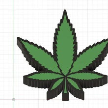 cannabis luminária conduziu Diversão 3d print model - Mito3D