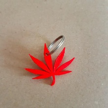 cannabis leaf key holder gadget door 3d print model - Mito3D