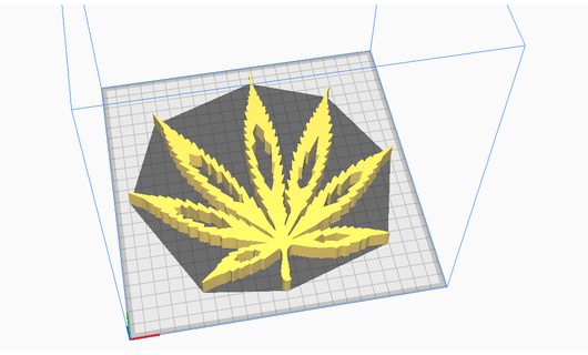 cannabis foglia thc cbd foglio decorazione 3d print model - Mito3D
