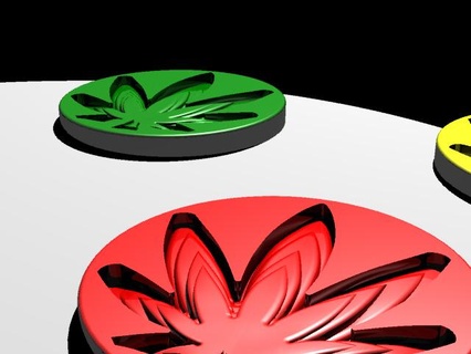 cannabis thème boisson Coaster 3d print model - Mito3D