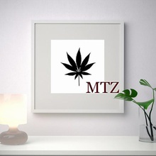 cannabis wall sculpture 2d art 3d print model - Mito3D