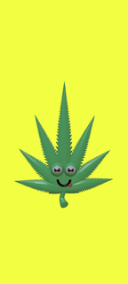 cannabis chala marijuana plante feuille animé art jouet porte clés 3d print model - Mito3D