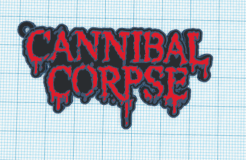 cannibal corpse llavero cannibalcorpse keychan argentina 3d print model - Mito3D