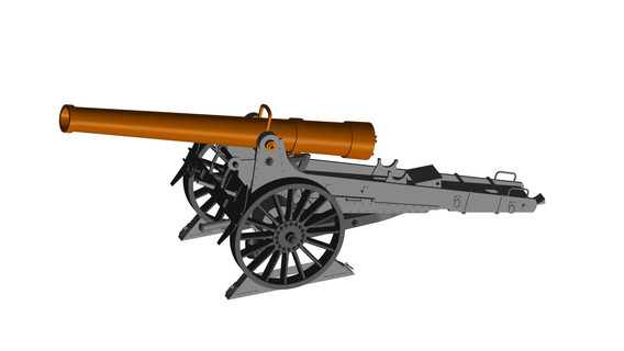 cannon pistol military tank gun rifle shotgun game ready colt turret 3d print model - Mito3D