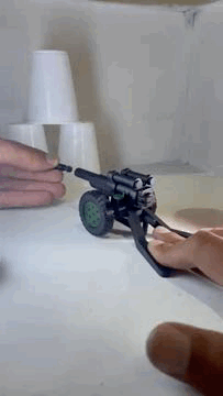 cañón pistola juguetes guerra Disparo militar 3D print model - Mito3D